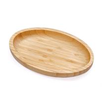 Bandeja Oval De Bambu 23cm Marrom - PLASVALE