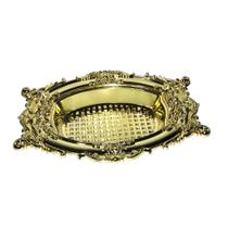 Bandeja Oval Dourada Imperial 30x21 cm em Acrílico Bandeja Oval Dourada Imperial 30x21 cm em Acrílico