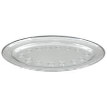 Bandeja Oval Em Aço Inox 29Cm