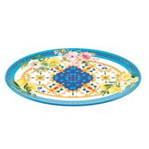 Bandeja Oval Flower & Lemon Em Melamina 50X36cm - Guzzini