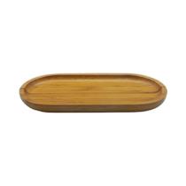 Bandeja Oval Multiuso De Bambu Natural Para Servir Decorar