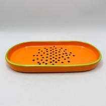 Bandeja Oval P em cerâmica Mamão linha Tutti-Frutti (24x12x2cm) Bandeja Oval P em cerâmica Mamão linha Tutti-Frutti (24x12x2cm)