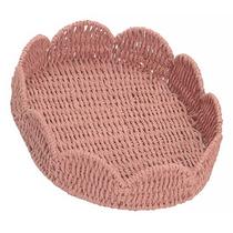Bandeja Oval Palha Straw 36x28x8,5cm Cor Coral 23356 - EntreCasa