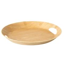 Bandeja Oval Para Servir 100% Bambú Com Alça Café Bebidas