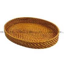 Bandeja Oval Pequena Rattan Fino Acabamento Bandeja Oval Pequena Rattan Fino Acabamento