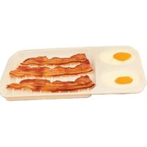 Bandeja p/Fazer Bacon e Ovos no Microondas Café Da Manhã