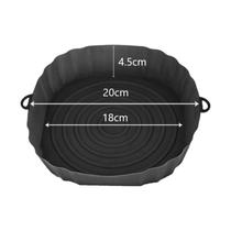 Bandeja Panela Forro Forma de Silicone Para Airfryer 18cm