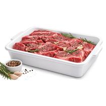 Bandeja para Açougue 4 Litros Plástica PP Branca Resistente Carne Churrasco Cozinha Industrial Bandeja para Açougue 4 Litros Plástica PP Branca Resistente Carne Churrasco Cozinha Industrial