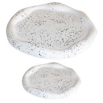 Bandeja Para Banheiro Bandeja Decorativa Bandeja Redonda Ondulado Peônia Artesanal De Cimento Com Granilite Bandeja Para Banheiro Bandeja Decorativa Bandeja Redonda Ondulado Peônia Artesanal De Cimento Com Granilite