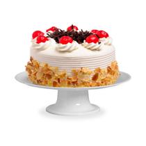 Bandeja Para Bolo Salgados Com Pedestal Cor Branca 32X9Cm Bandeja Para Bolo Salgados Com Pedestal Cor Branca 32X9Cm