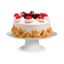 Bandeja Para Bolo Salgados Com Pedestal Cor Branca 32X9Cm Bandeja Para Bolo Salgados Com Pedestal Cor Branca 32X9Cm