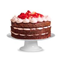 Bandeja Para Bolo Salgados Com Pedestal Cor Branca 42X9Cm