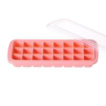 Bandeja para cubos de gelo, silicone de fácil liberação e bandejas flexíveis de 24 gelos com tampa removível resistente a derramamentos, durável e lavável na máquina de lavar louça - para alimentos, coquetéis, batedor Bandeja para cubos de gelo, silicone de fácil liberação e bandejas flexíveis de 24 gelos com tampa removível resistente a derramamentos, durável e lavável na máquina de lavar louça - para alimentos, coquetéis, batedor
