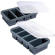 Bandeja para freezer Souper Cubes de 250 ml de silicone com tampa, pacote com 2 Bandeja para freezer Souper Cubes de 250 ml de silicone com tampa, pacote com 2