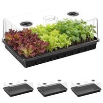 Bandeja para Germinar Sementes Adawook 3 Unidades 38x17cm com Domo Bandeja para Germinar Sementes Adawook 3 Unidades 38x17cm com Domo