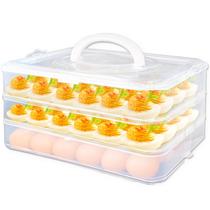 Bandeja para Huevos Jgalnim de Plástico Transparente con 3 Capas y 72 Huecos