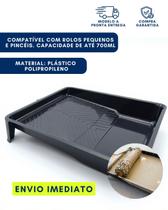 Bandeja Para Pintura Plástica Grande 700ML Preta Ideal para Rolos Até 23CM