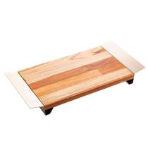 Bandeja Para Servir 5x31x48cm 13755 Wolff Em Madeira E Inox