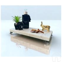 Bandeja Para Servir Mármore Branco Paraná 30x15 Cozinha Luxo