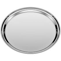 Bandeja para Servir Redonda Inox Alta Qualidade 35cm - 123util Bandeja para Servir Redonda Inox Alta Qualidade 35cm - 123util