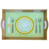 Bandeja Para Servir Refeições Com Alças Retangular 49x32x6cm Saldão