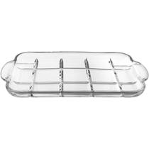 BANDEJA PARA SERVIR RETANGULAR HOME&CO VIDRO 3x38x23cm TRANSPARENTE