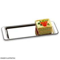 Bandeja para Torta Átina Brinox em Aço Inox 40 x 16 cm