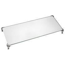 Bandeja Pé Vidro Espelho P/ Banheiro Lavabo Sala Mesa 25x10