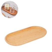 Bandeja pequena 24cm bambu decoração mesa escritório organizar perfume banheiro porta joia maquiagem - Bandeja oval