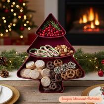 Bandeja Petisqueira - Árvore de Natal - Marsala - Valor Unitário