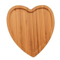 Bandeja Petisqueira De Bambu Modelo Coração 14,5X14,5Cm - Fwb