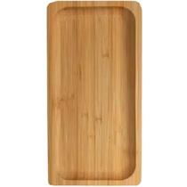 Bandeja Petisqueira de Bambu Retangular 28cm Decoração Café