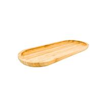 Bandeja petisqueira para petiscos bambu oval média