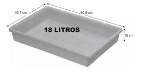 Bandeja Plastica 18 Litros Açougue (10X40,7X60,8Cm)
