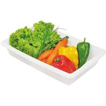 Bandeja plastica alimentos branca m 44cm sanremo