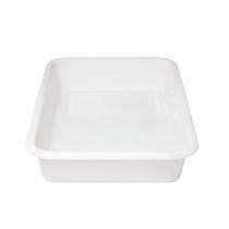 Bandeja Plástica Branca 6L Multiuso Retangular Cozinha Açougue Mantimentos Câmara Fria Profissional