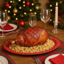 Bandeja Plastica Oval Funcional Figuras Natalina Festa Vermelho - Rio Master Bandeja Plastica Oval Funcional Figuras Natalina Festa Vermelho - Rio Master