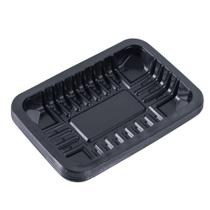 Bandeja Plástica Preta 400ml 20x14x2,5cm - 10 Unidades Bandeja Plástica Preta 400ml 20x14x2,5cm - 10 Unidades