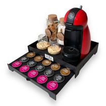 Bandeja Porta 25 Cápsulas de Café Dolce Gusto Com Gaveta Embutida Decorativa Bandeja Porta 25 Cápsulas de Café Dolce Gusto Com Gaveta Embutida Decorativa