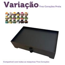 Bandeja porta capsula grande com 2 gavetas suporte aparador servir apoio café chá