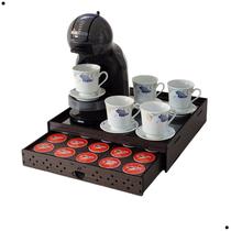 Bandeja Porta Cápsulas Cafeteira Dolce Gusto Luxo com Vidro