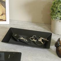 Bandeja Porta Chaves de Mesa - Aço - Preto Fosco Bandeja Porta Chaves de Mesa - Aço - Preto Fosco