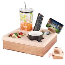 Bandeja porta-copos de sofá ducafaery Silicone Wooden Waterproof