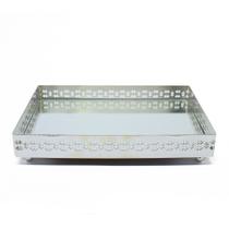 Bandeja Prata C/ Galeria Cross C/ Fdo Espelho - St. James Bandeja Prata C/ Galeria Cross C/ Fdo Espelho - St. James