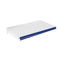 Bandeja Prateleira 40x73 Ponta Para Gôndolas New Plus Com Porta Etiquetas Azul - SA Gôndolas