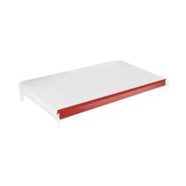 Bandeja Prateleira 40x73 Ponta Para Gôndolas New Plus Com Porta Etiquetas Vermelho - SA Gôndolas