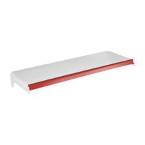 Bandeja Prateleira Com Reforço 30x91 Gôndolas New Plus com Porta Etiqueta Vermelho - SA Gôndolas