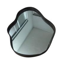 Bandeja Prateleira Expositor Adnet Formato Orgânico Em Espelho Com Borda De Couro + Pés Reguláveis Bandeja Prateleira Expositor Adnet Formato Orgânico Em Espelho Com Borda De Couro + Pés Reguláveis