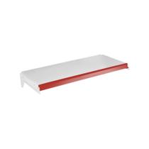 Bandeja Prateleira Ponta 30x73 para Gôndolas New Plus com Porta Etiqueta Vermelho - SA Gôndolas