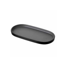 Bandeja Prato Oval Sushi Petisqueira Preto Melamina 26cm Bandeja Prato Oval Sushi Petisqueira Preto Melamina 26cm